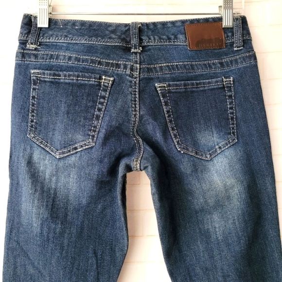 Maurices Denim - MAURICES Skinny Boot Jeans Women’s size  27 medium dark wash distressed